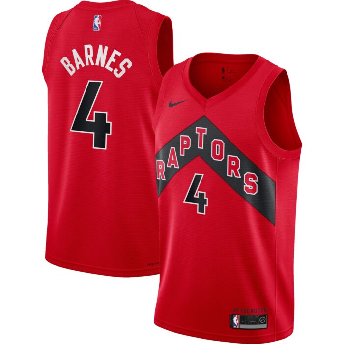 Youth Toronto Raptors Scottie Barnes Nike Red Swingman Jersey – Icon Edition
