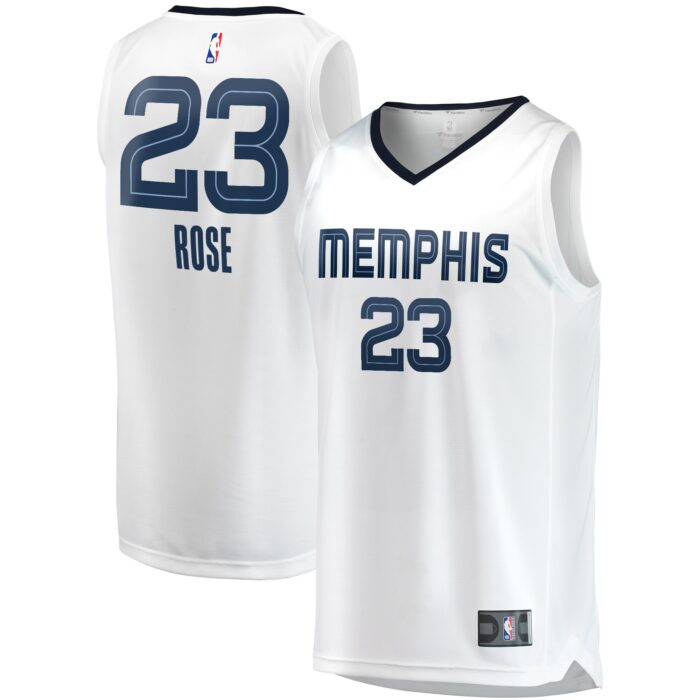 Youth Memphis Grizzlies Derrick Rose Fanatics White Fast Break Player Jersey – Association Edition