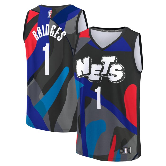 Youth Brooklyn Nets Mikal Bridges Fanatics Black Fast Break Jersey – City Edition