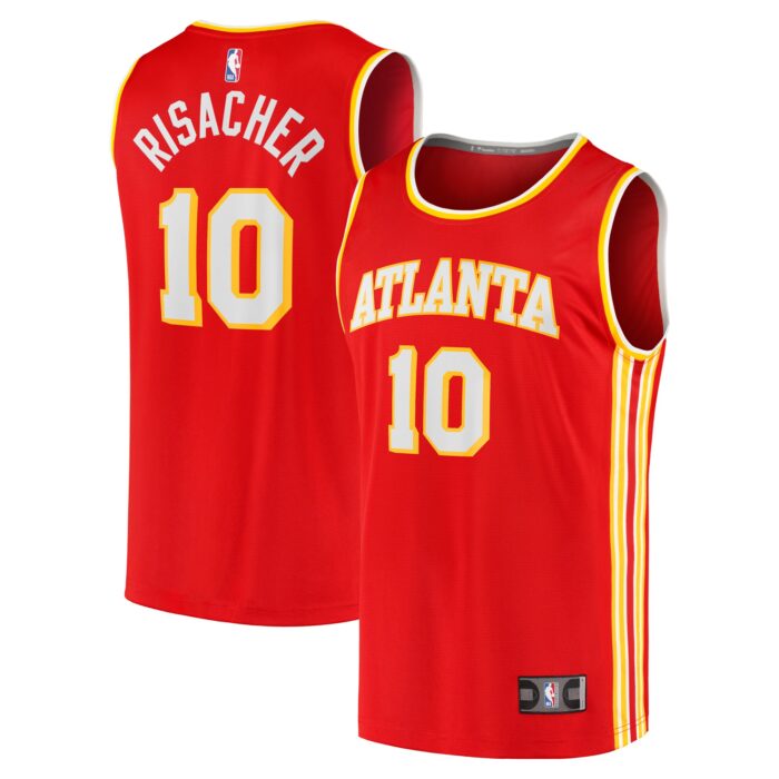 Youth Atlanta Hawks Zaccharie Risacher Fanatics Red 2024 NBA Draft Fast Break Player Jersey – Icon Edition