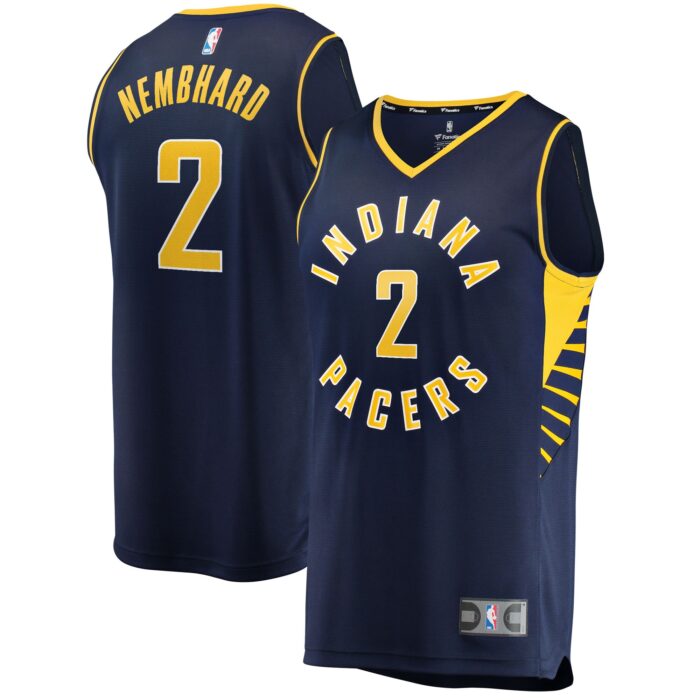 Men’s Indiana Pacers Andrew Nembhard Fanatics Navy Fast Break Replica Jersey – Icon Edition