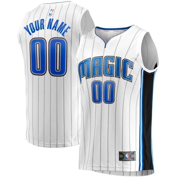 Men’s Orlando Magic Fanatics White Fast Break Custom Replica Jersey – Association Edition