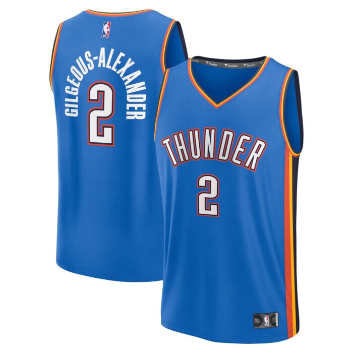 Men’s Oklahoma City Thunder Shai Gilgeous-Alexander Fanatics Blue Fast Break Replica Player Jersey – Icon Edition
