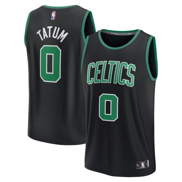 Men’s Boston Celtics Jayson Tatum Fanatics Black Fast Break Replica Player Jersey – Statement Edition