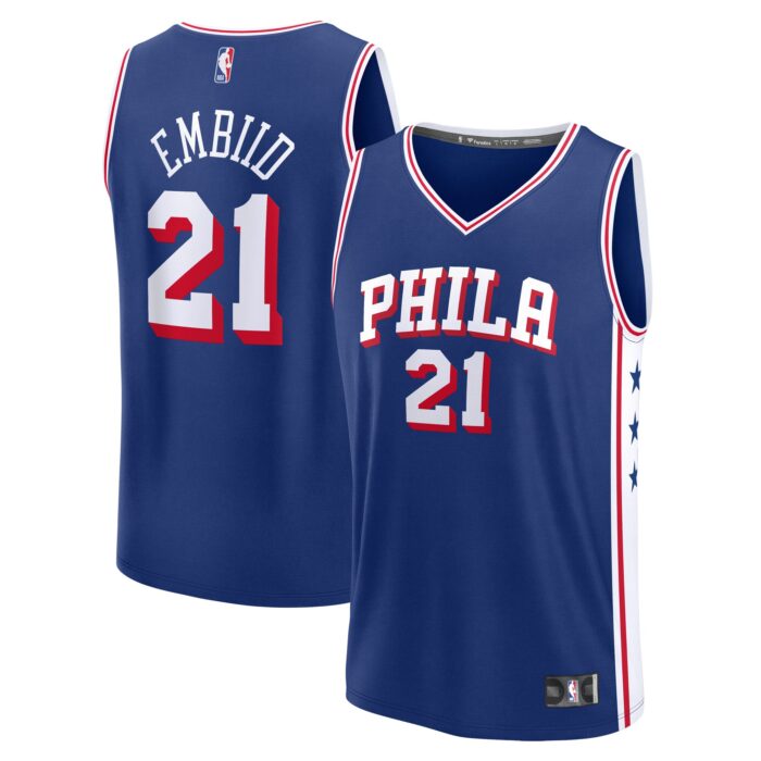 Youth Philadelphia 76ers Joel Embiid Fanatics Royal Fast Break Replica Player Jersey – Icon Edition