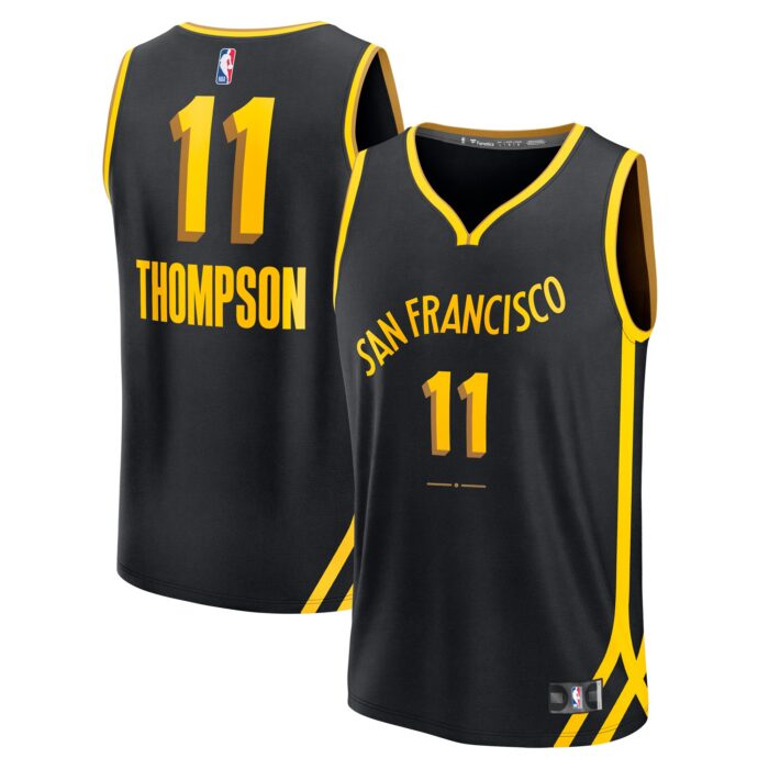 Men’s Golden State Warriors Klay Thompson Fanatics Black Fast Break Jersey – City Edition