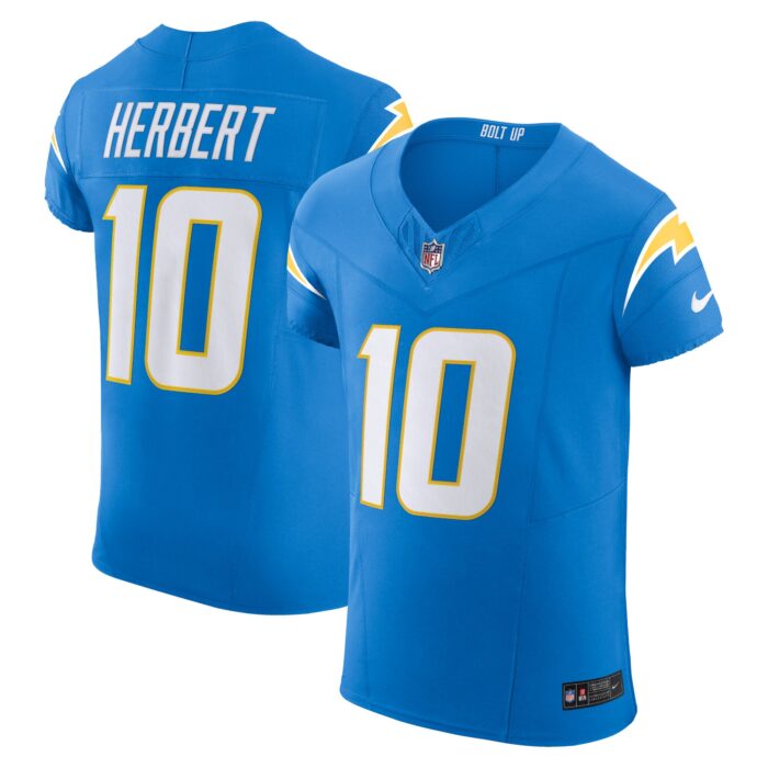 Men’s Los Angeles Chargers Justin Herbert Nike Powder Blue Vapor F.U.S.E. Elite Jersey