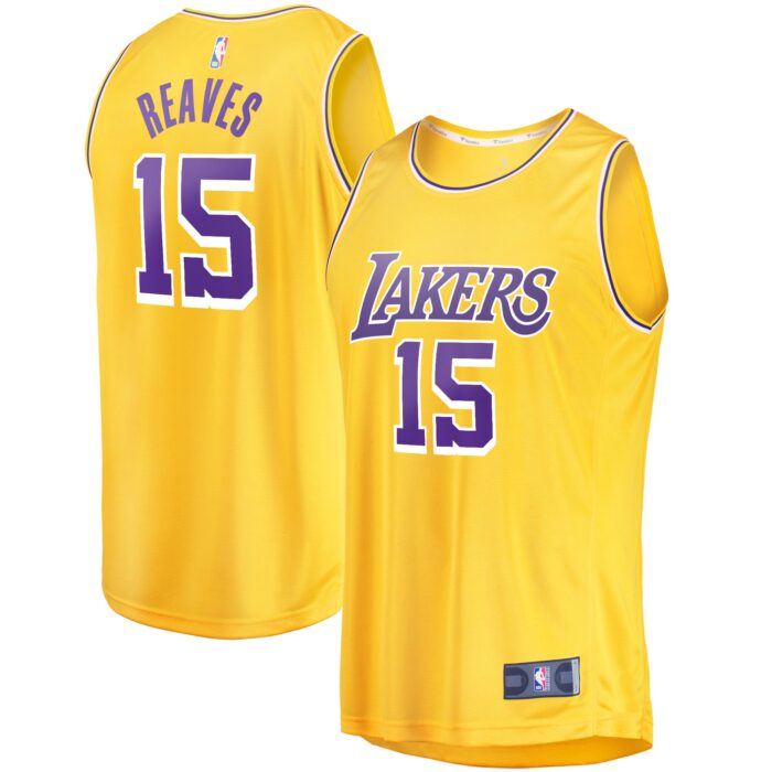 Men’s Los Angeles Lakers Austin Reaves Fanatics Gold Fast Break Player Jersey – Icon Edition