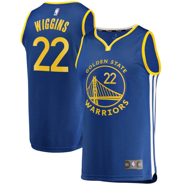 Men’s Golden State Warriors Andrew Wiggins Fanatics Royal Fast Break Replica Jersey – Icon Edition