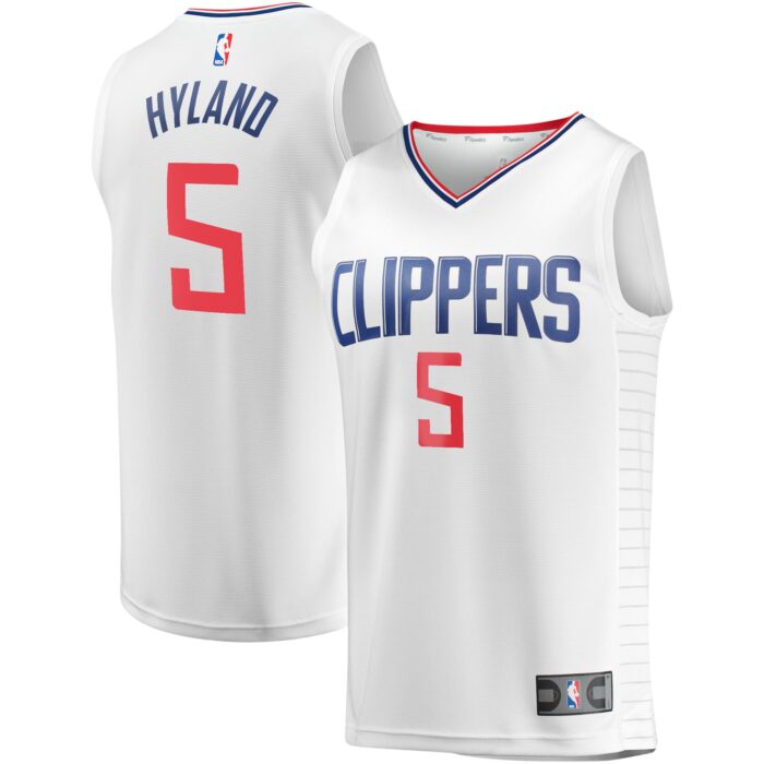Youth LA Clippers Bones Hyland Fanatics White Fast Break Player Jersey – Association Edition