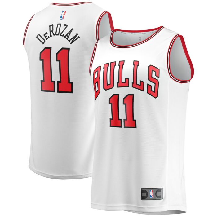 Men’s Chicago Bulls DeMar DeRozan Fanatics White Fast Break Replica Jersey – Association Edition