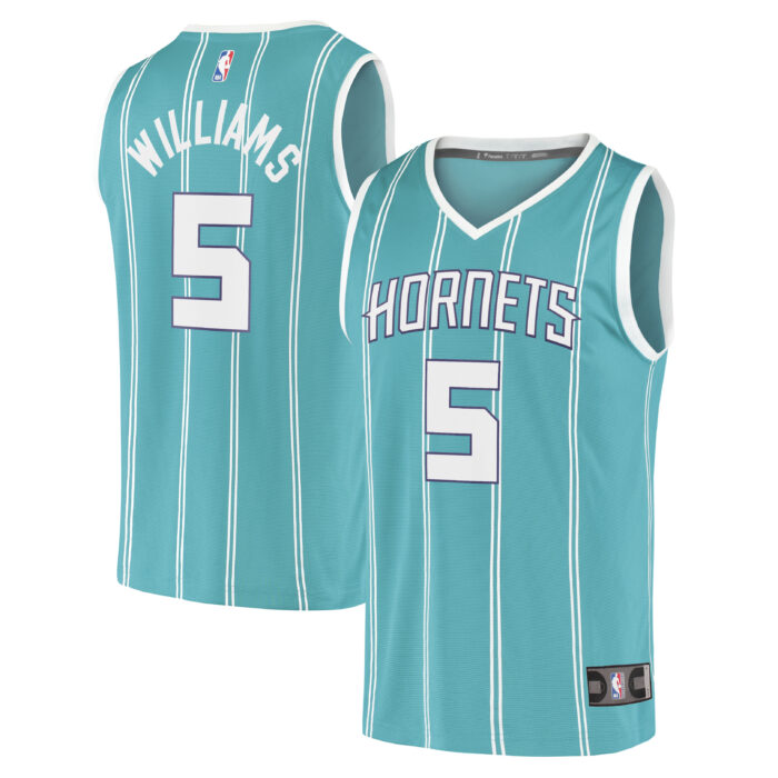 Men’s Charlotte Hornets Mark Williams Fanatics Teal Fast Break Replica Player Jersey – Icon Edition