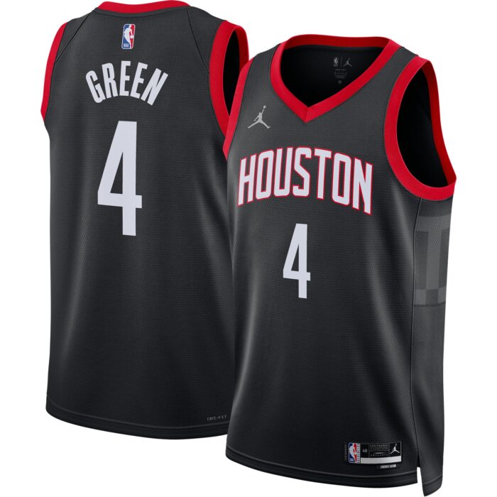 Unisex Houston Rockets Jalen Green Jordan Brand Black Swingman Jersey – Statement Edition