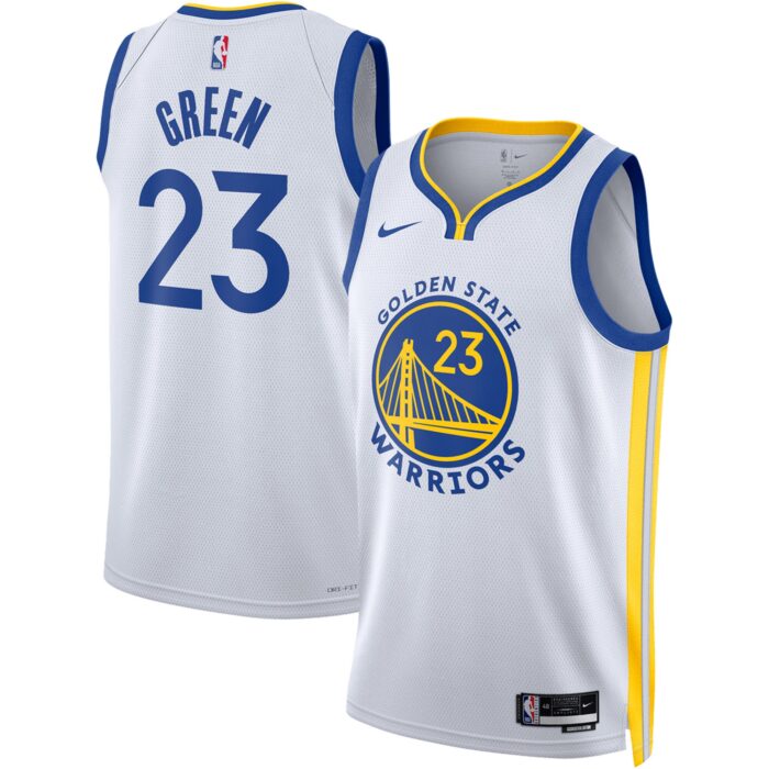 Unisex Golden State Warriors Draymond Green Nike White Swingman Jersey – Association Edition