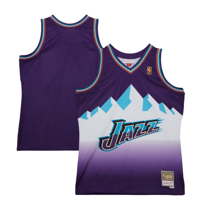 Men’s Utah Jazz Mitchell & Ness Purple 1996-97 Hardwood Classics Swingman Jersey