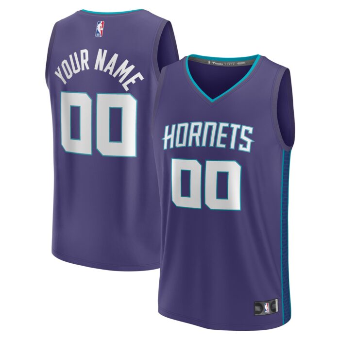 Men’s Charlotte Hornets Fanatics Purple Fast Break Custom Jersey – Statement Edition