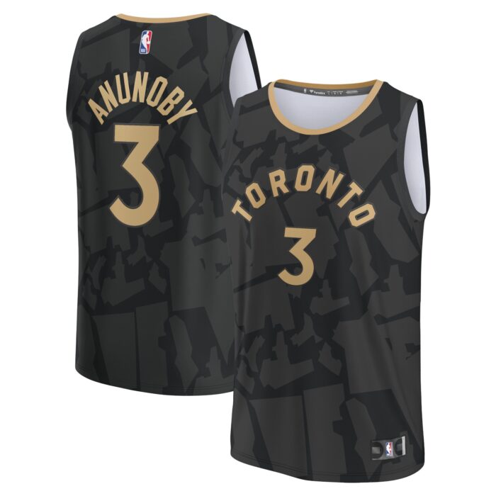 Men’s Toronto Raptors OG Anunoby Fanatics Black Fastbreak Jersey – City Edition