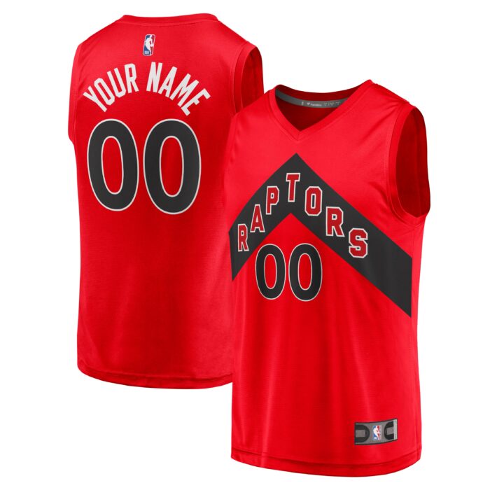 Youth Toronto Raptors Fanatics Red Fast Break Replica Custom Jersey – Icon Edition
