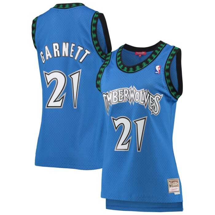 Women’s Minnesota Timberwolves Kevin Garnett Mitchell & Ness Blue Hardwood Classics Swingman Jersey