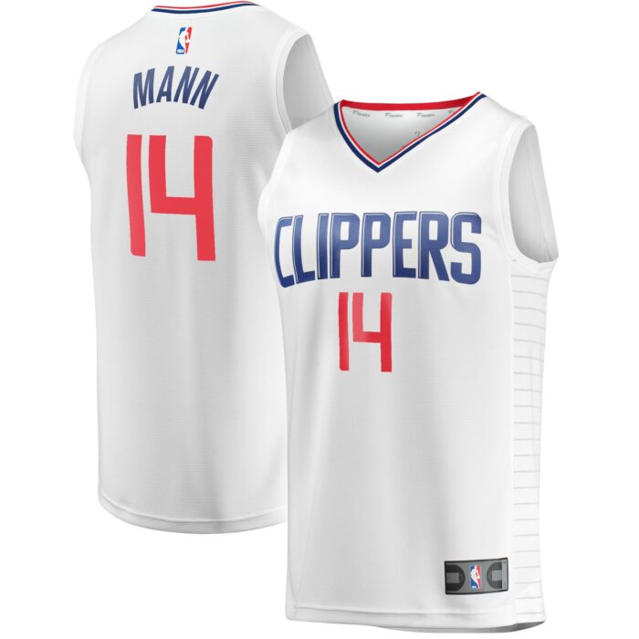 Men’s LA Clippers Terance Mann Fanatics White Fast Break Player Jersey – Association Edition