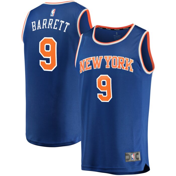 Men’s New York Knicks RJ Barrett Fanatics Royal Fast Break Replica Jersey – Icon Edition