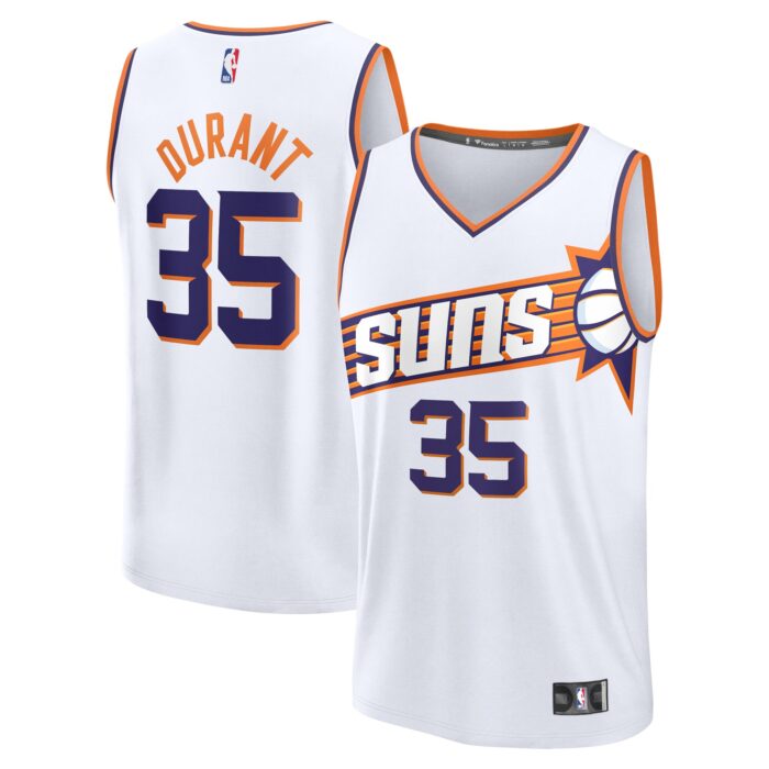 Men’s Phoenix Suns Kevin Durant Fanatics White Fast Break Replica Player Jersey – Association Edition