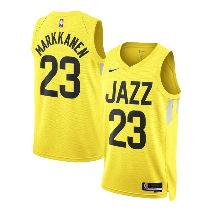 Unisex Utah Jazz Lauri Markkanen Nike Gold Swingman Jersey – Icon Edition