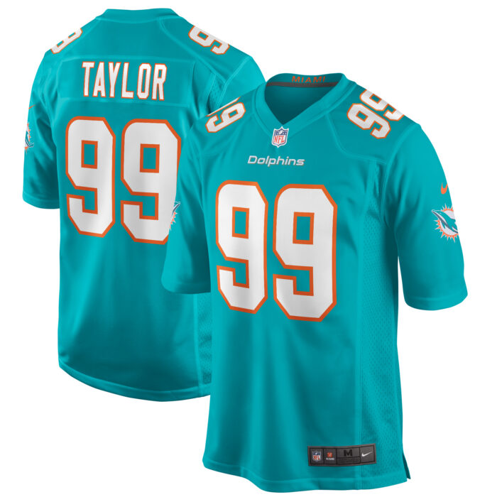 Men’s Miami Dolphins Jason Taylor Nike Aqua Game Retired Player Jersey