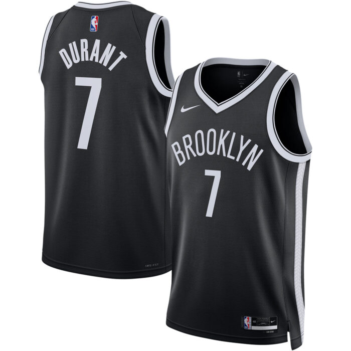 Unisex Brooklyn Nets Kevin Durant Nike Black Swingman Jersey – Icon Edition