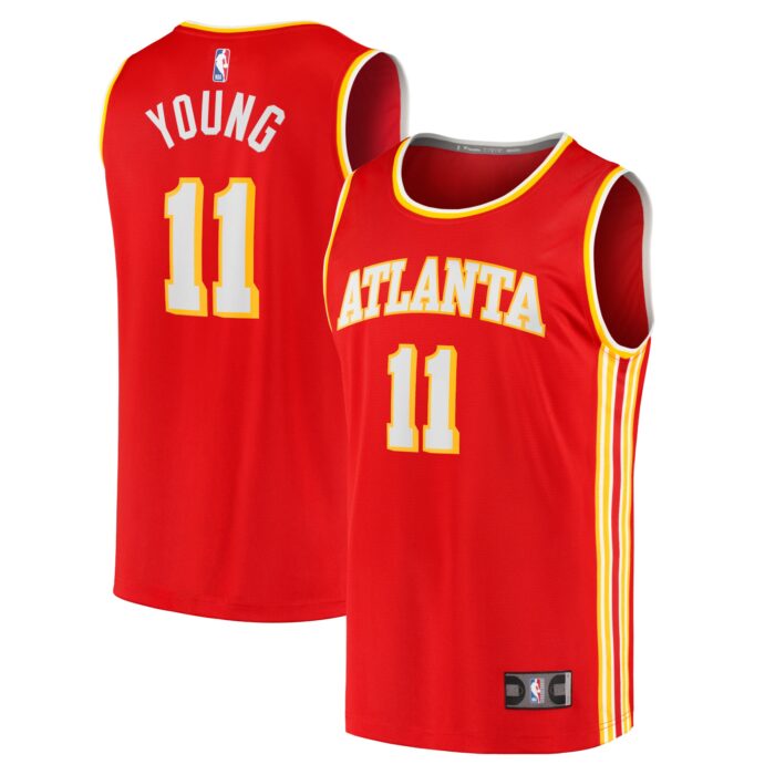 Men’s Atlanta Hawks Trae Young Fanatics Red Fast Break Player Jersey – Icon Edition