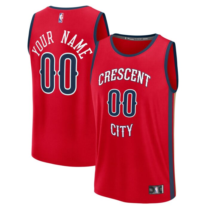 Youth New Orleans Pelicans Fanatics Red Custom Fast Break Jersey – Statement Edition