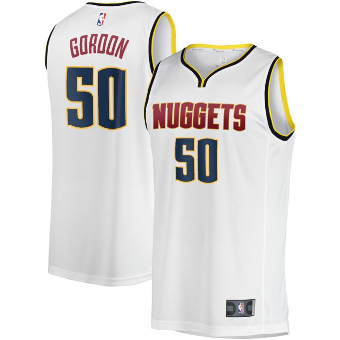 Men’s Denver Nuggets Aaron Gordon Fanatics White Fast Break Player Jersey – Association Edition