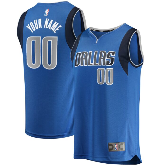 Youth Dallas Mavericks Fanatics Blue Fast Break Custom Replica Jersey – Icon Edition
