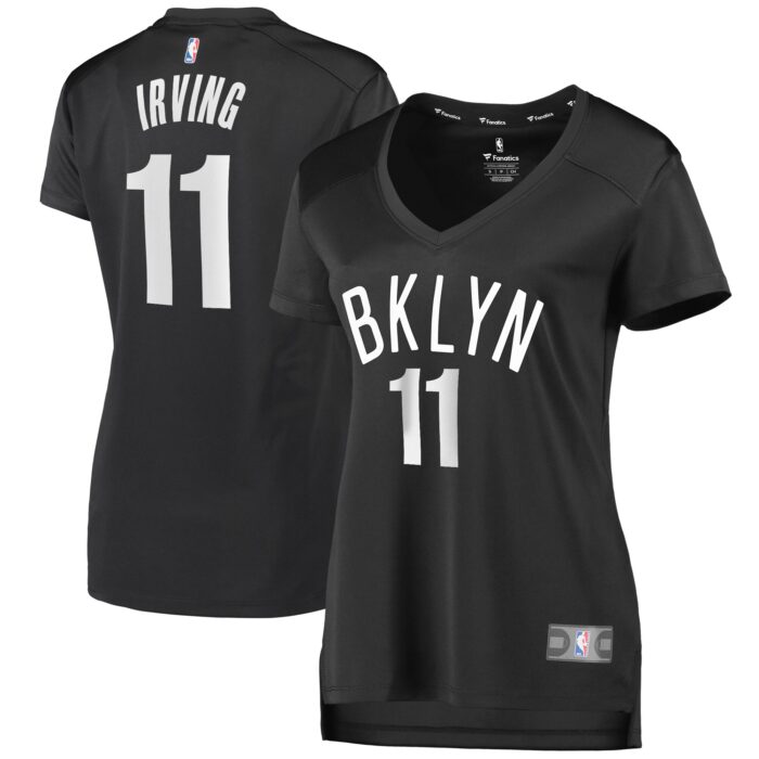 Women’s Brooklyn Nets Kyrie Irving Fanatics Black Fast Break Player Jersey – Statement Edition