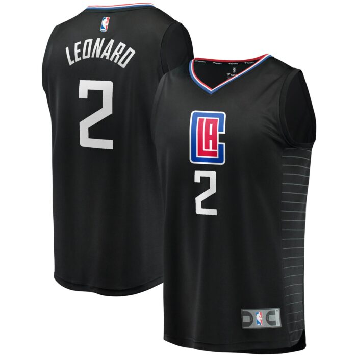 Youth LA Clippers Kawhi Leonard Fanatics Black Fast Break Player Jersey – Statement Edition