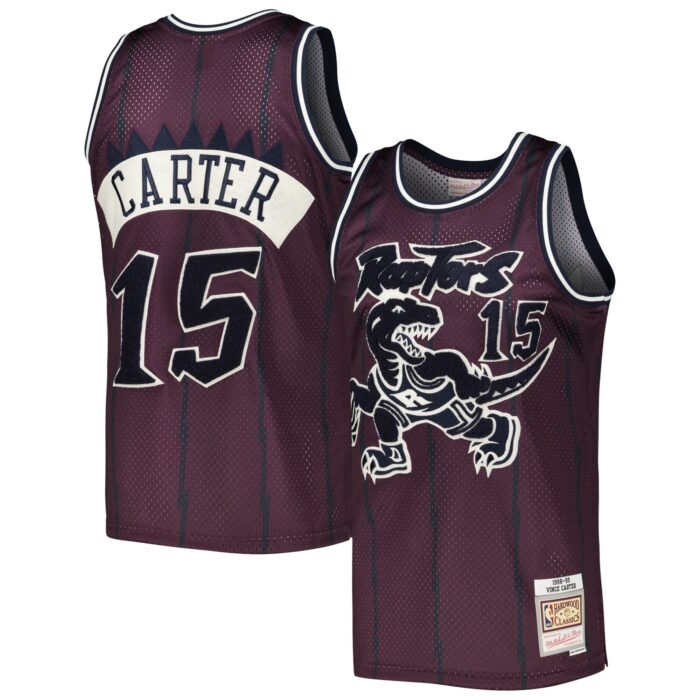 Men’s Toronto Raptors Vince Carter Mitchell & Ness Purple Hardwood Classics Off-Court Swingman Jersey