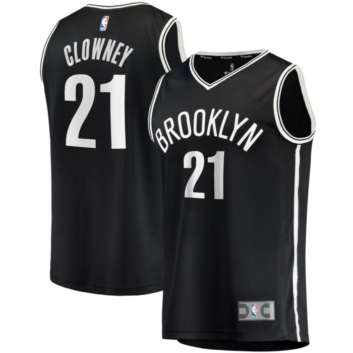 Youth Brooklyn Nets Noah Clowney Fanatics Black Fast Break Replica Jersey – Icon Edition