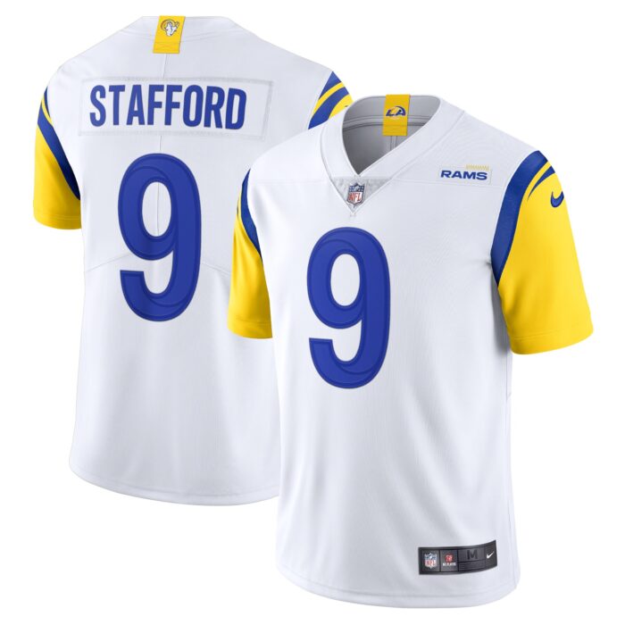 Men’s Los Angeles Rams Matthew Stafford Nike White Alternate Vapor Limited Jersey