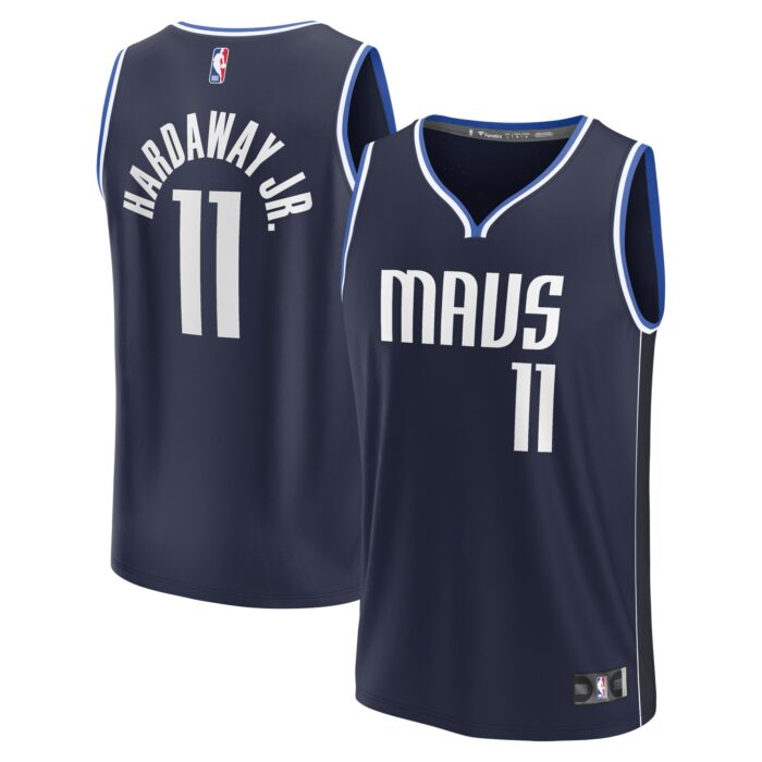 Men’s Dallas Mavericks Tim Hardaway Jr. Fanatics Navy Fast Break Replica Player Jersey – Statement Edition