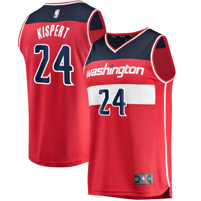 Men’s Washington Wizards Corey Kispert Fanatics Red Fast Break Replica Jersey – Icon Edition