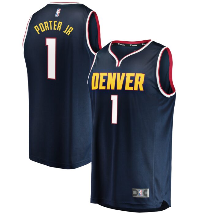 Men’s Denver Nuggets Michael Porter Jr. Fanatics Blue Fast Break Replica Jersey – Icon Edition