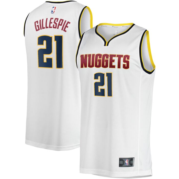 Men’s Denver Nuggets Collin Gillespie Fanatics White Fast Break Player Jersey – Association Edition