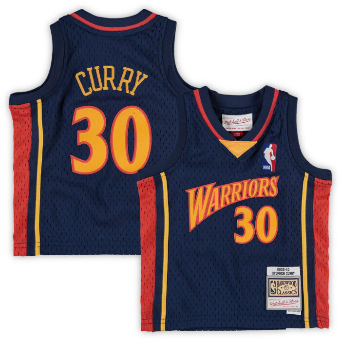 Infant Golden State Warriors Stephen Curry Mitchell & Ness Navy Historic Logo Jersey