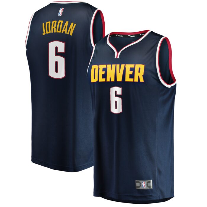 Youth Denver Nuggets DeAndre Jordan Fanatics Navy Fast Break Player Jersey – Icon Edition