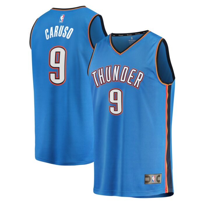 Men’s Oklahoma City Thunder Alex Caruso Fanatics Blue Fast Break Replica Player Jersey – Icon Edition