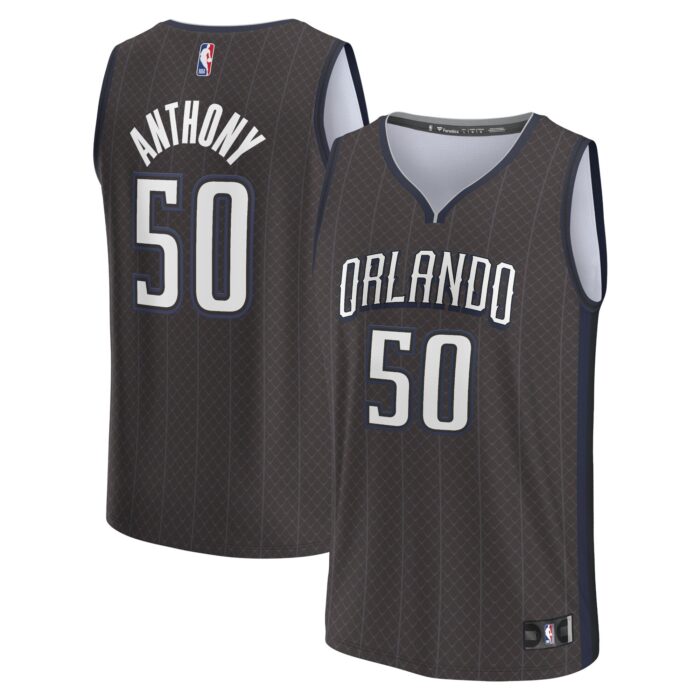 Men’s Orlando Magic Cole Anthony Fanatics Black Fastbreak Jersey – City Edition