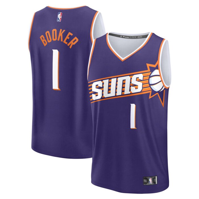 Men’s Phoenix Suns Devin Booker Fanatics Purple Fast Break Replica Player Jersey – Icon Edition