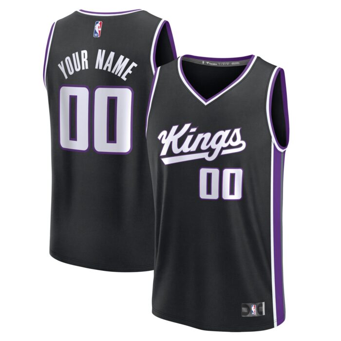 Youth Sacramento Kings Fanatics Black Custom Fast Break Jersey – Icon Edition
