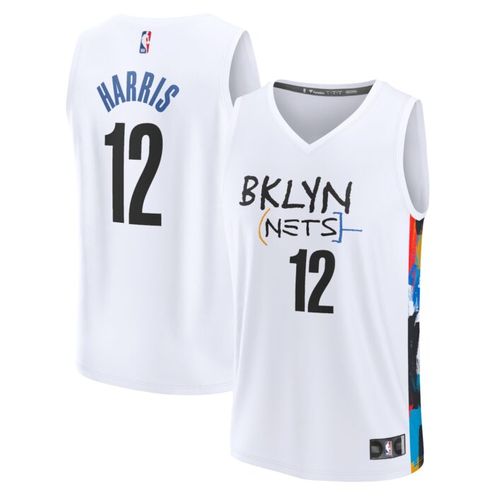Men’s Brooklyn Nets Joe Harris Fanatics White Fastbreak Jersey – City Edition