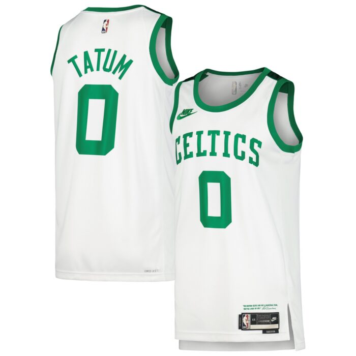 Men’s Boston Celtics Jayson Tatum Nike White Swingman Player Jersey – Classic Edition